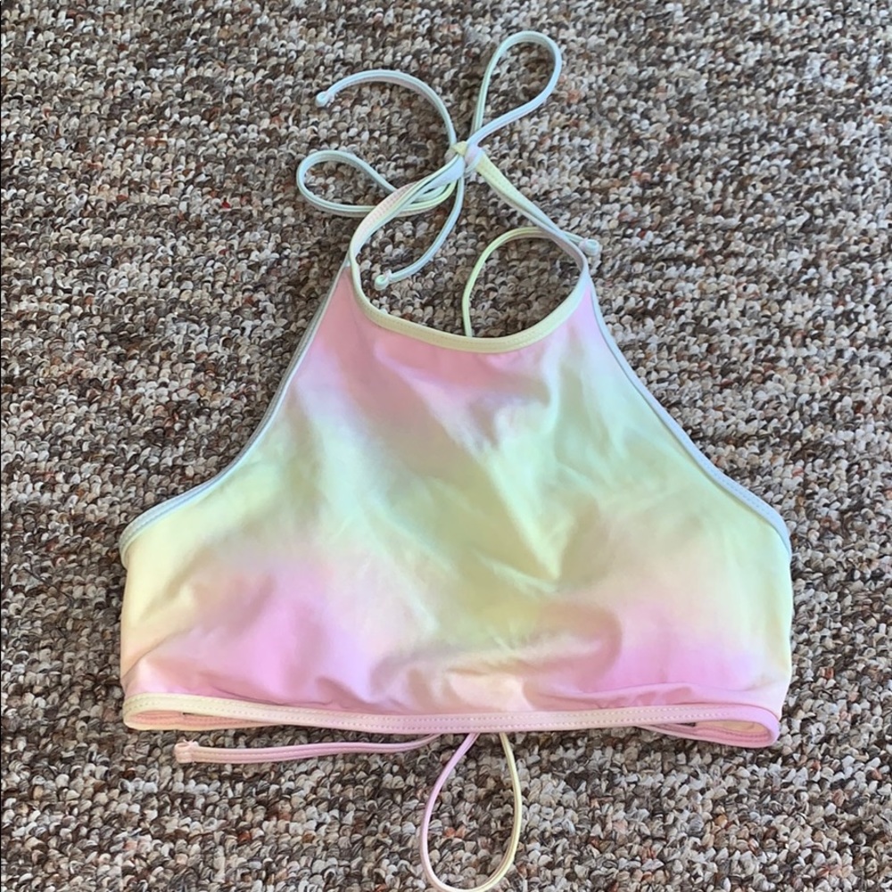 LA Hearts halter top rainbow bikini size XS